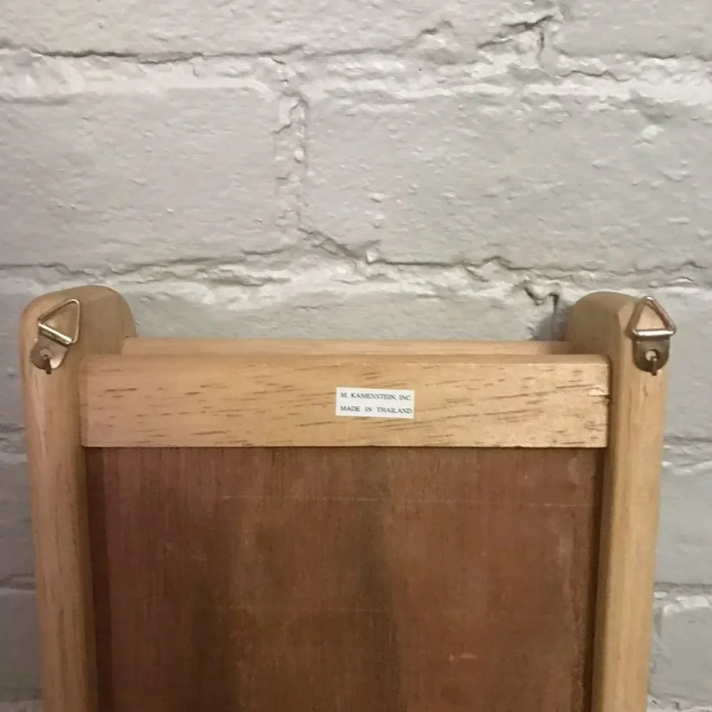 Three-slot Light Oak Mail Holder